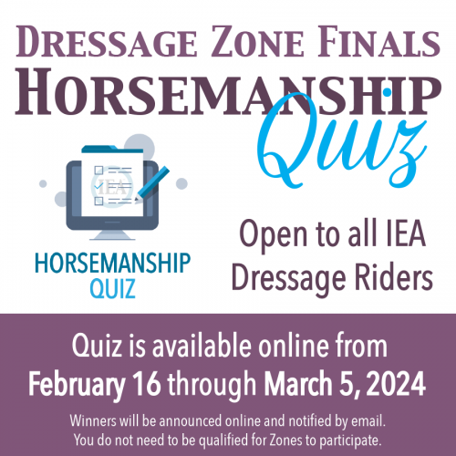 IEA Dressage Horsemanship Quiz 2024 SM Button